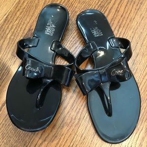 Coach Black Flip Flops